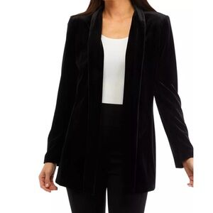 Calvin Klein Size 14 Velvet Black Blazer Like New
